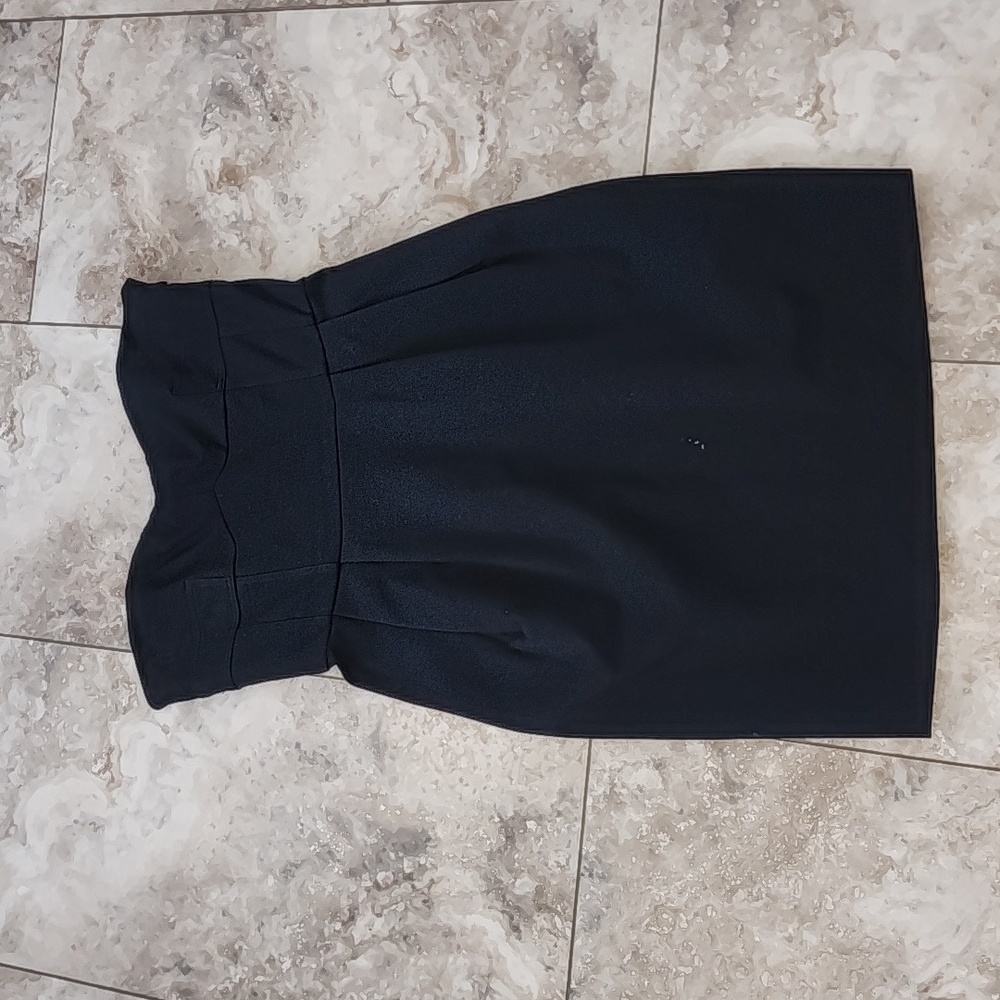 Dvf Navy Euc Bustier Structured Sheath Dress Size… - image 7